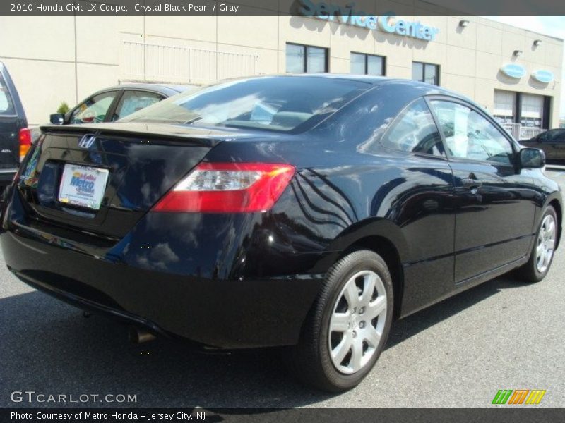Crystal Black Pearl / Gray 2010 Honda Civic LX Coupe