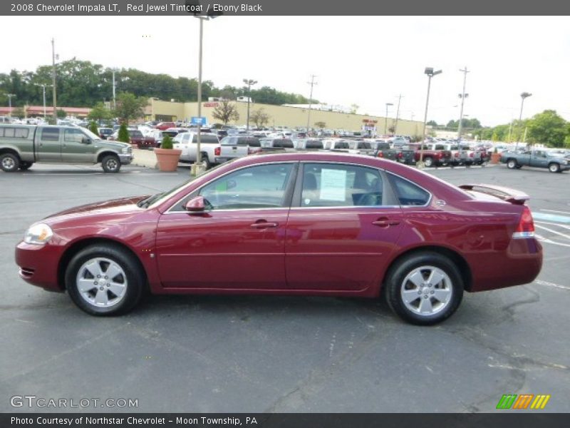 Red Jewel Tintcoat / Ebony Black 2008 Chevrolet Impala LT