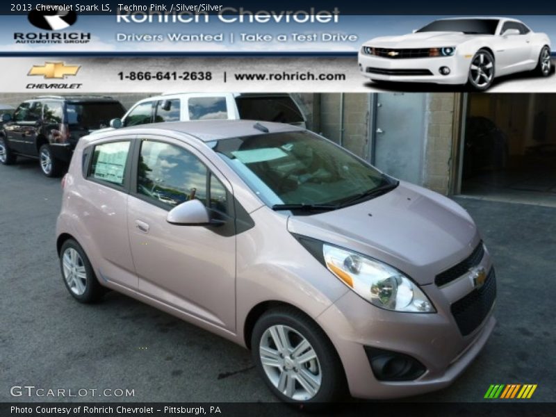 Techno Pink / Silver/Silver 2013 Chevrolet Spark LS