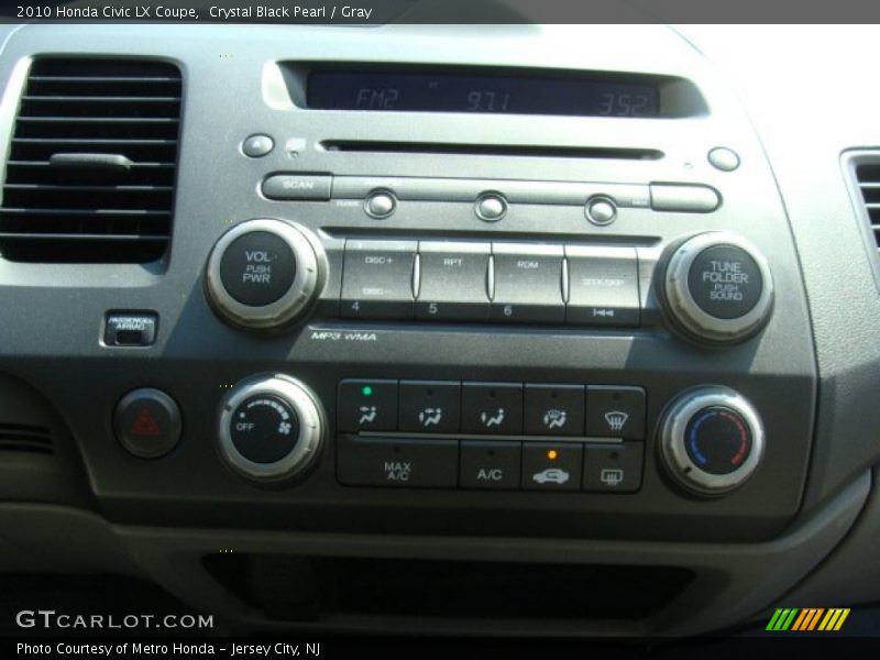 Crystal Black Pearl / Gray 2010 Honda Civic LX Coupe