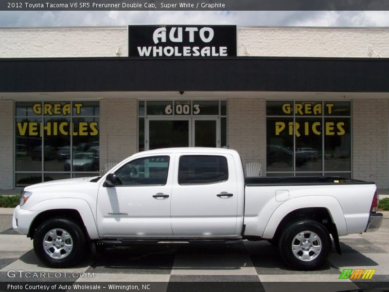 Super White / Graphite 2012 Toyota Tacoma V6 SR5 Prerunner Double Cab