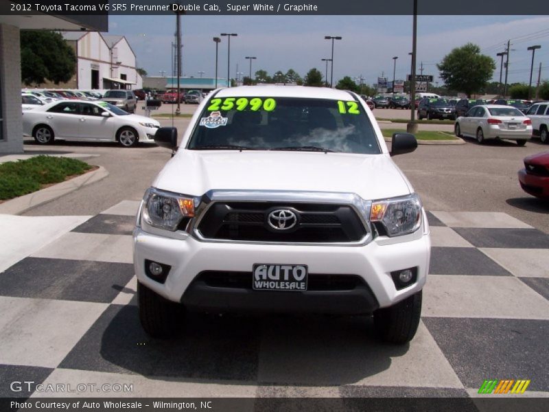 Super White / Graphite 2012 Toyota Tacoma V6 SR5 Prerunner Double Cab