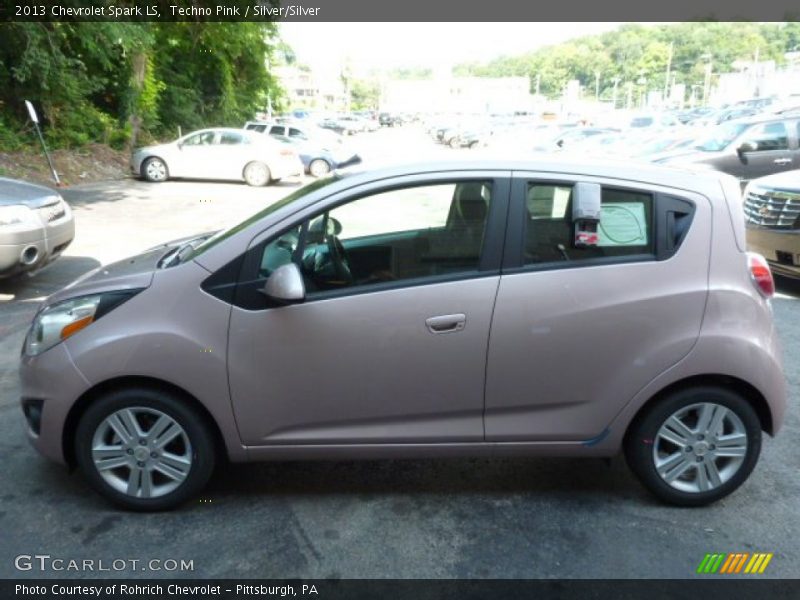 Techno Pink / Silver/Silver 2013 Chevrolet Spark LS
