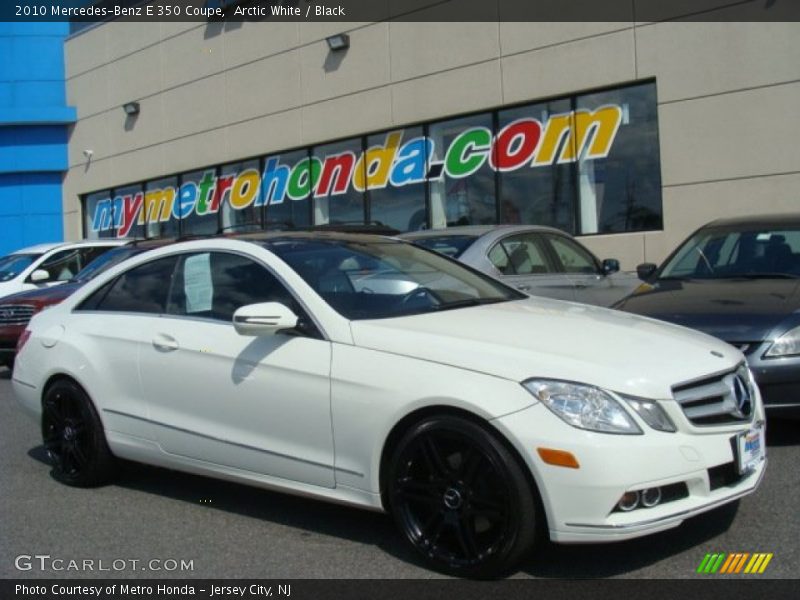 Arctic White / Black 2010 Mercedes-Benz E 350 Coupe