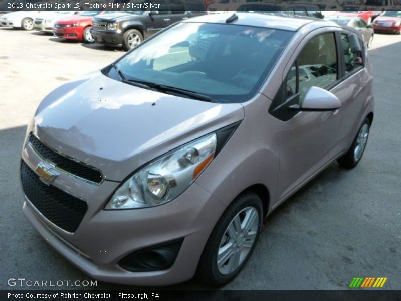Techno Pink / Silver/Silver 2013 Chevrolet Spark LS