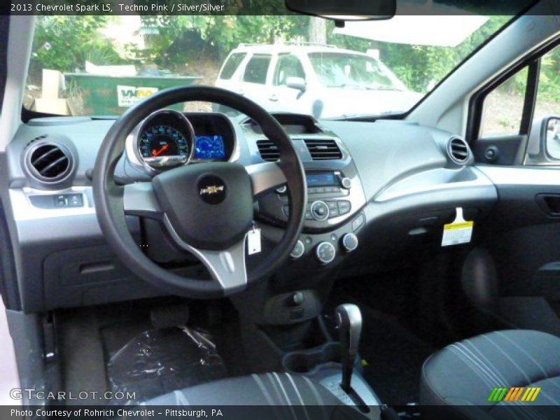 Techno Pink / Silver/Silver 2013 Chevrolet Spark LS