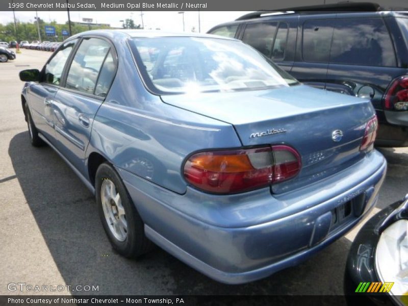 Medium Opal Blue Metallic / Neutral 1998 Chevrolet Malibu Sedan