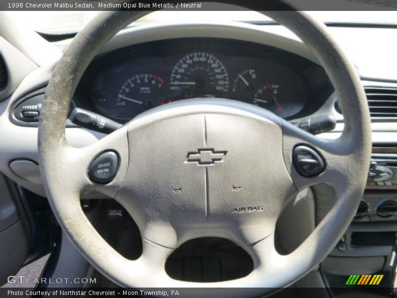 Medium Opal Blue Metallic / Neutral 1998 Chevrolet Malibu Sedan