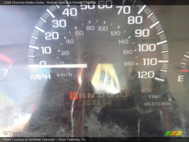 Medium Opal Blue Metallic / Neutral 1998 Chevrolet Malibu Sedan