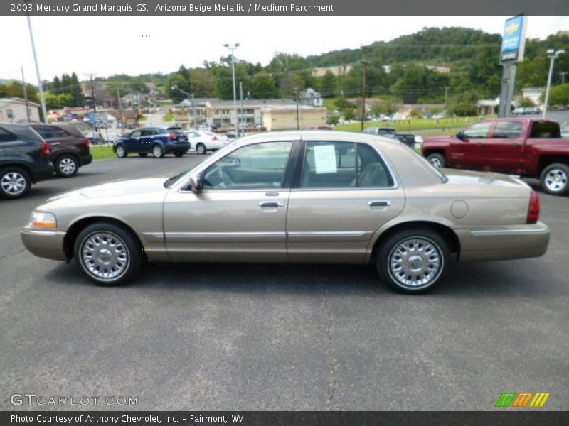 Arizona Beige Metallic / Medium Parchment 2003 Mercury Grand Marquis GS