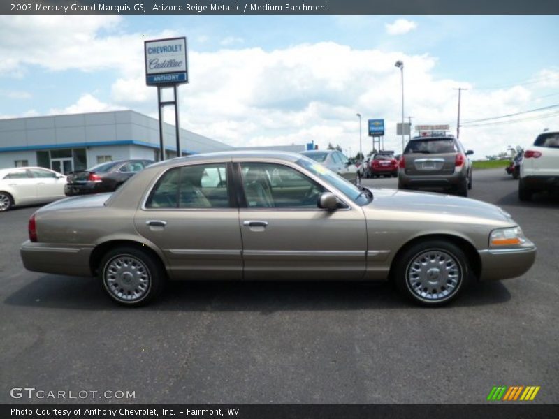 Arizona Beige Metallic / Medium Parchment 2003 Mercury Grand Marquis GS