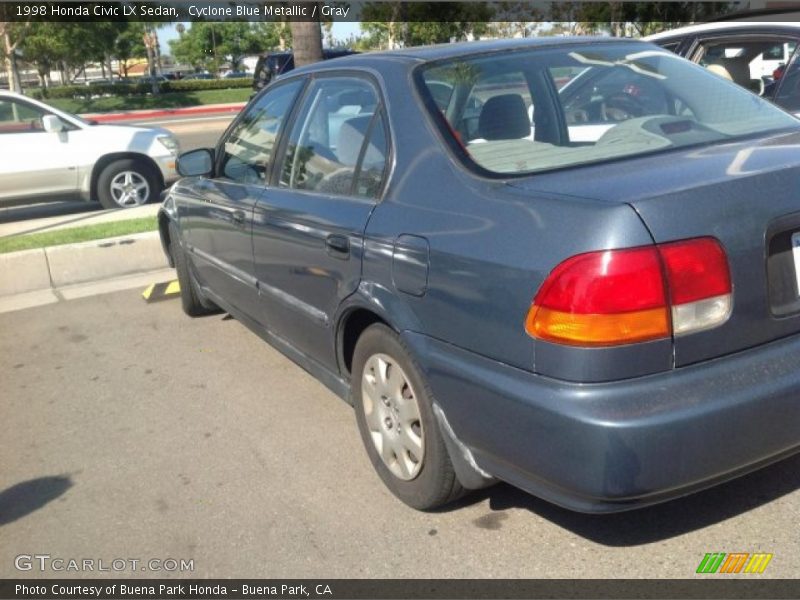 Cyclone Blue Metallic / Gray 1998 Honda Civic LX Sedan