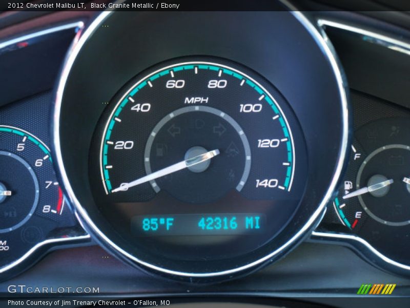 Black Granite Metallic / Ebony 2012 Chevrolet Malibu LT
