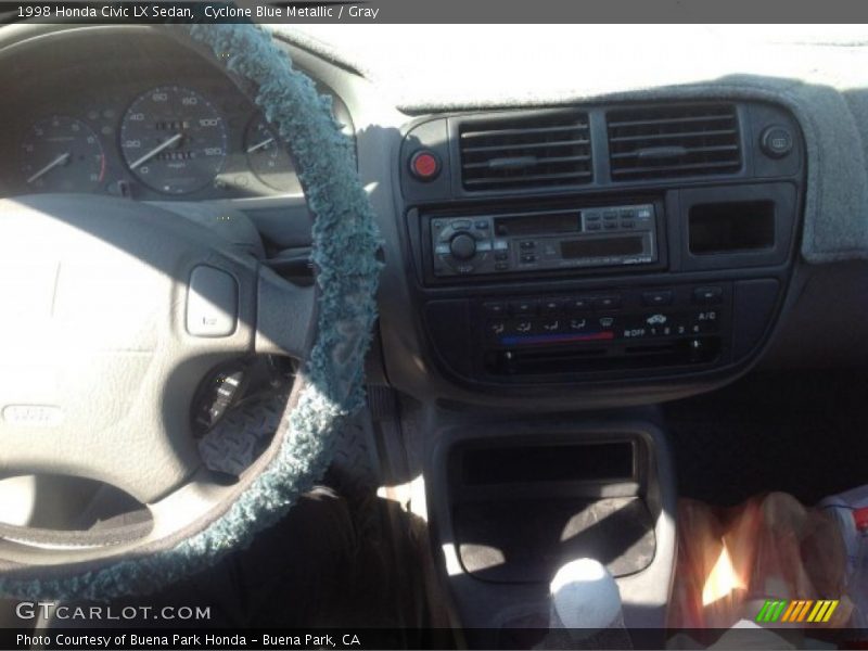 Cyclone Blue Metallic / Gray 1998 Honda Civic LX Sedan