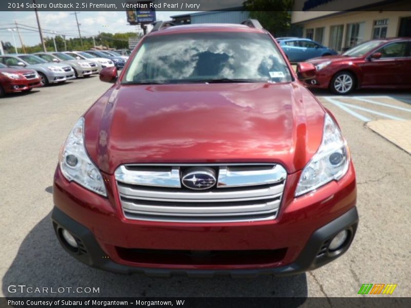 Venetian Red Pearl / Ivory 2014 Subaru Outback 2.5i Premium