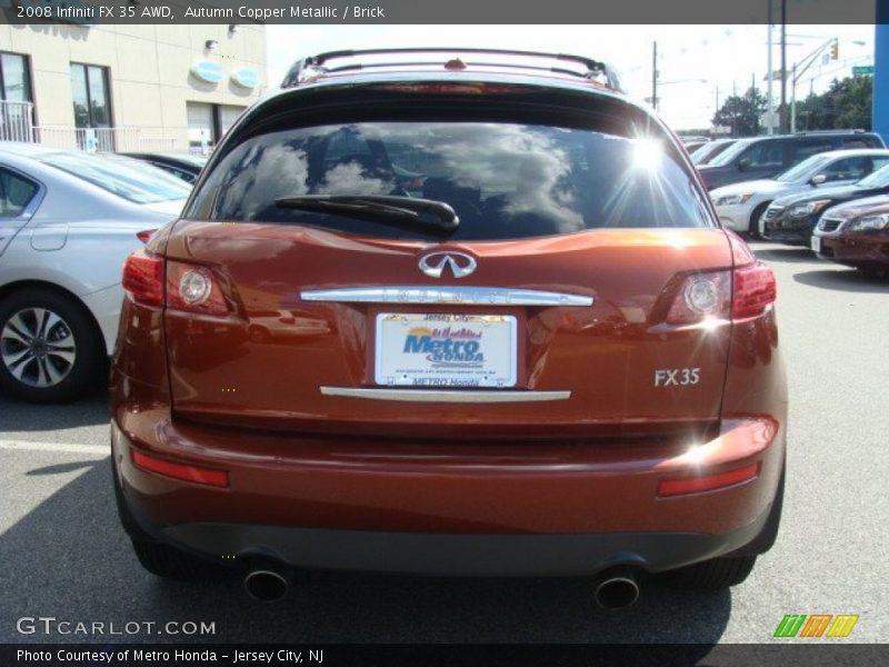 Autumn Copper Metallic / Brick 2008 Infiniti FX 35 AWD