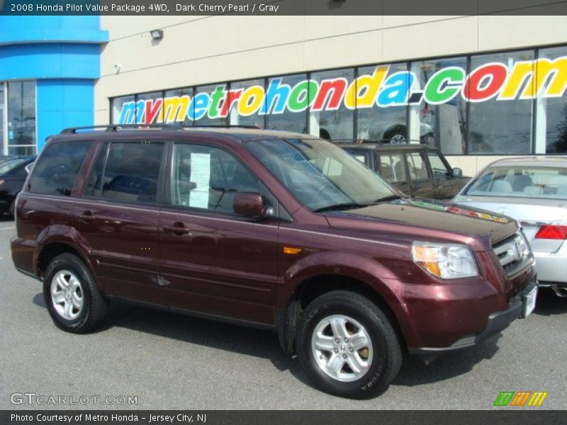 Dark Cherry Pearl / Gray 2008 Honda Pilot Value Package 4WD