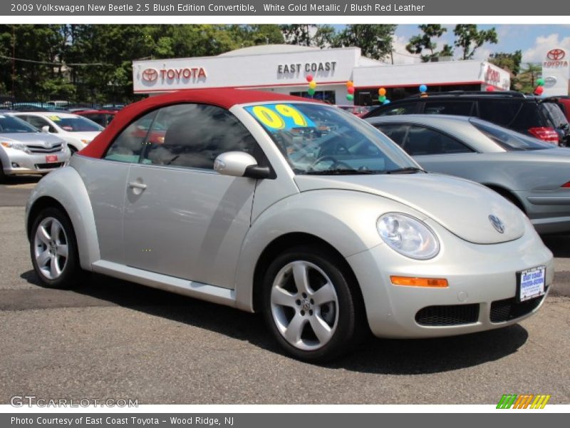 White Gold Metallic / Blush Red Leather 2009 Volkswagen New Beetle 2.5 Blush Edition Convertible