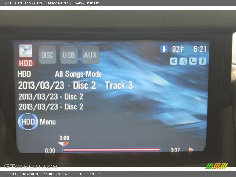 Black Raven / Ebony/Titanium 2011 Cadillac SRX FWD