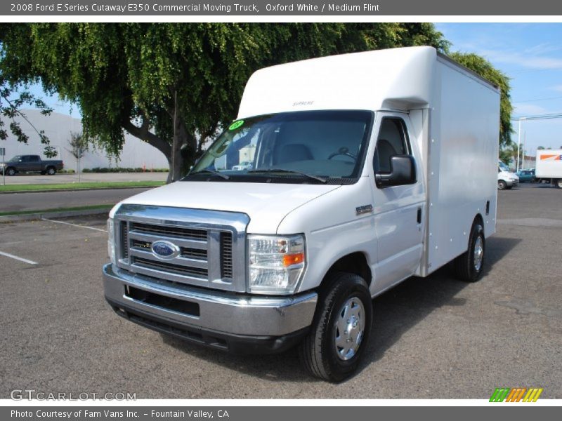 Oxford White / Medium Flint 2008 Ford E Series Cutaway E350 Commercial Moving Truck
