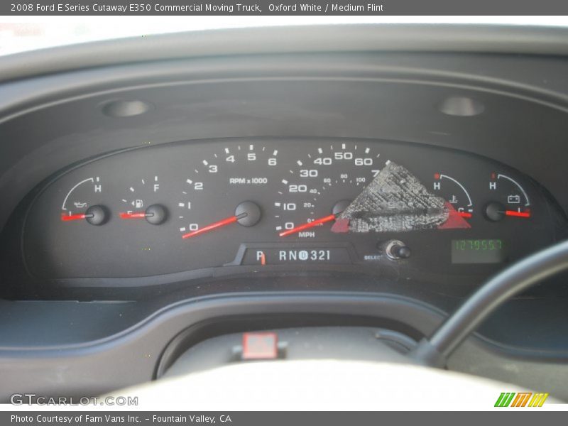 Oxford White / Medium Flint 2008 Ford E Series Cutaway E350 Commercial Moving Truck