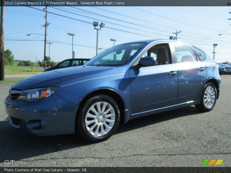 Newport Blue Pearl / Ivory 2010 Subaru Impreza 2.5i Premium Wagon
