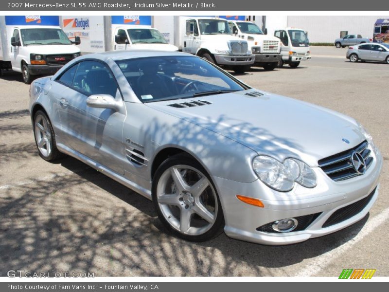 Iridium Silver Metallic / Black 2007 Mercedes-Benz SL 55 AMG Roadster