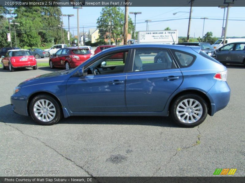 Newport Blue Pearl / Ivory 2010 Subaru Impreza 2.5i Premium Wagon