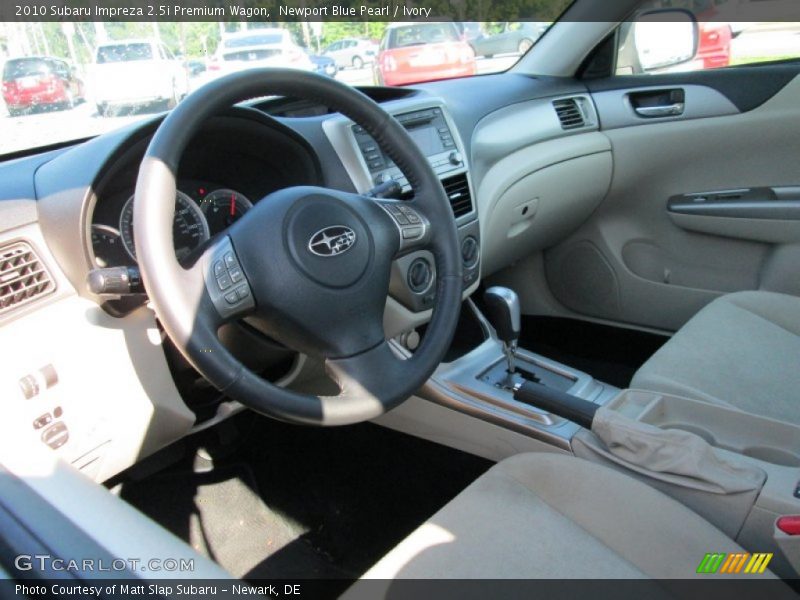 Newport Blue Pearl / Ivory 2010 Subaru Impreza 2.5i Premium Wagon