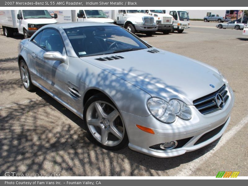 Iridium Silver Metallic / Black 2007 Mercedes-Benz SL 55 AMG Roadster