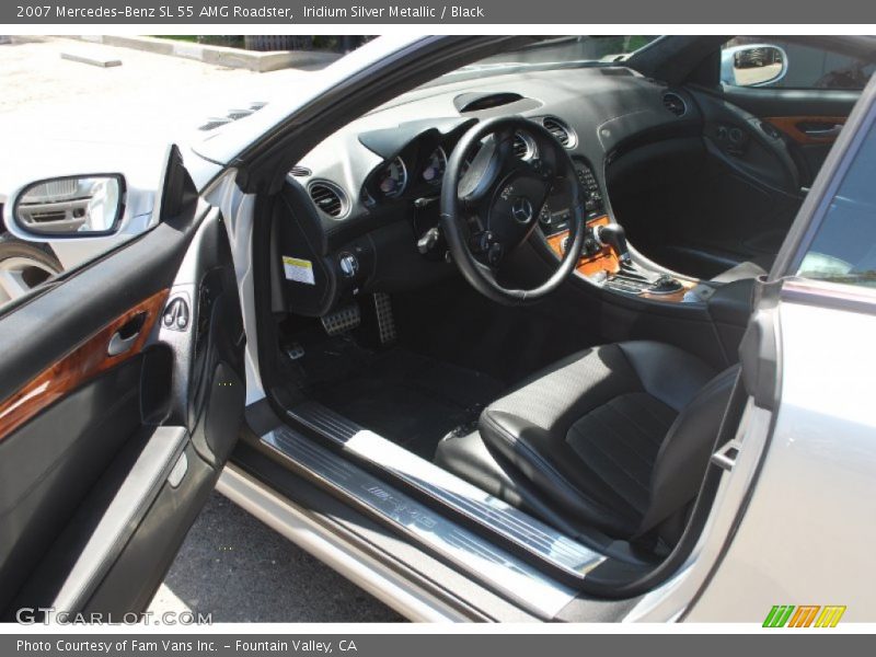 Iridium Silver Metallic / Black 2007 Mercedes-Benz SL 55 AMG Roadster
