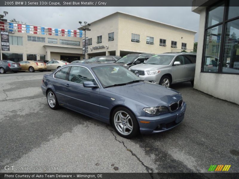 Steel Blue Metallic / Grey 2005 BMW 3 Series 330i Coupe
