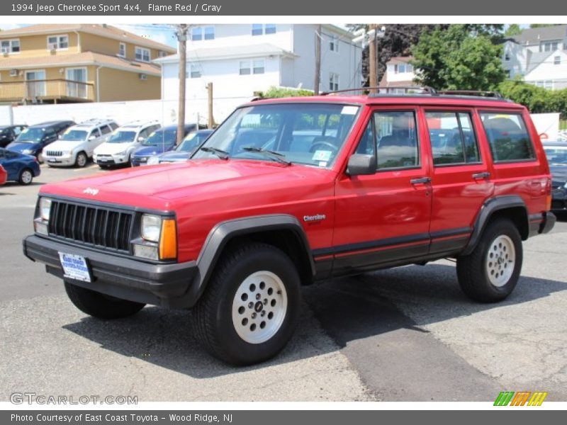 Flame Red / Gray 1994 Jeep Cherokee Sport 4x4