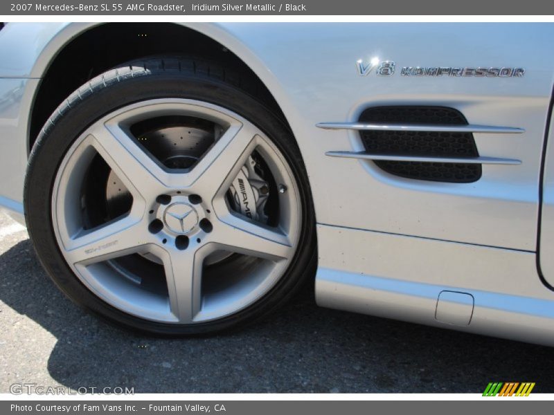 Iridium Silver Metallic / Black 2007 Mercedes-Benz SL 55 AMG Roadster