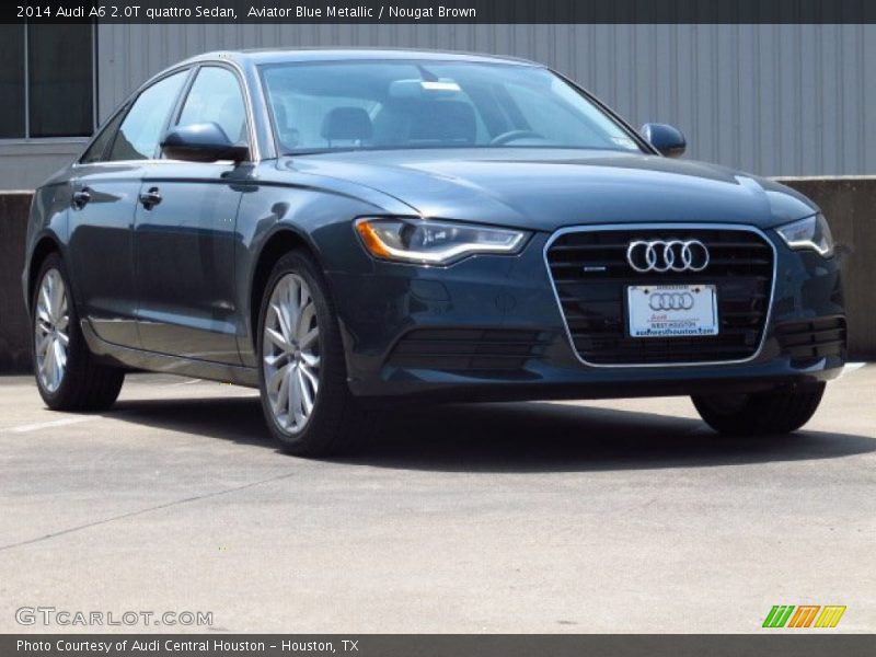 Aviator Blue Metallic / Nougat Brown 2014 Audi A6 2.0T quattro Sedan