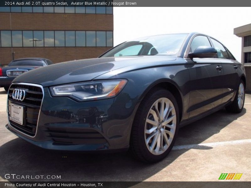 Aviator Blue Metallic / Nougat Brown 2014 Audi A6 2.0T quattro Sedan