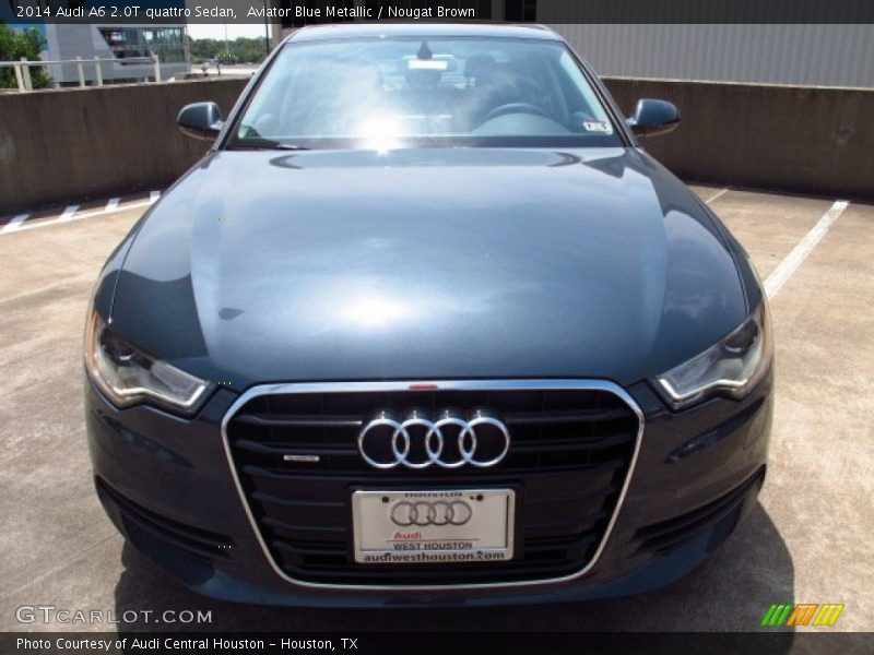 Aviator Blue Metallic / Nougat Brown 2014 Audi A6 2.0T quattro Sedan