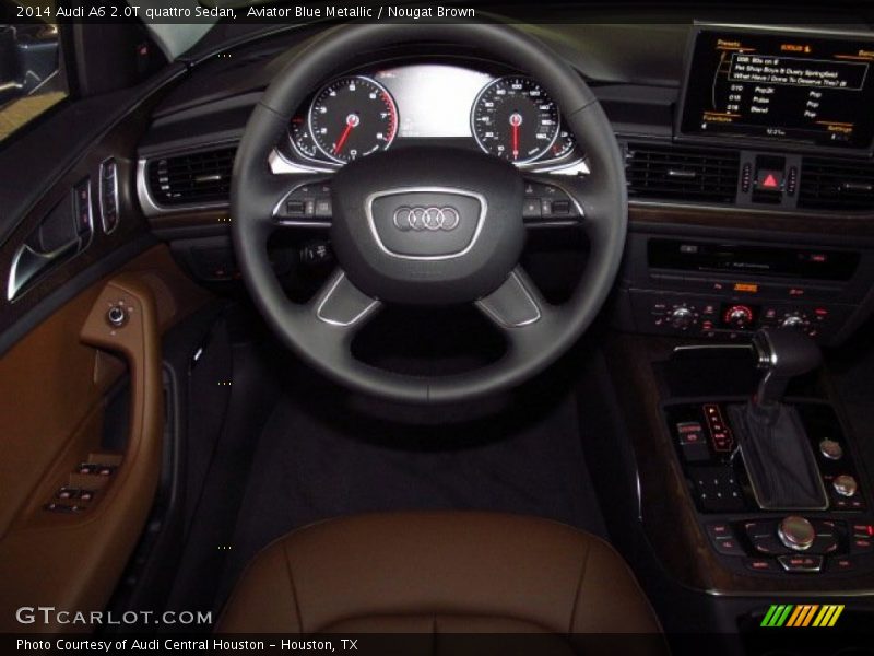 Aviator Blue Metallic / Nougat Brown 2014 Audi A6 2.0T quattro Sedan