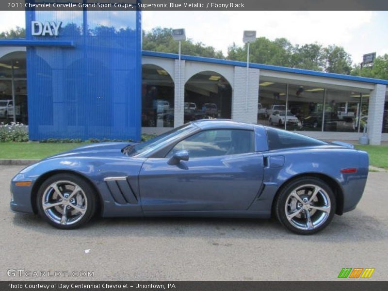 Supersonic Blue Metallic / Ebony Black 2011 Chevrolet Corvette Grand Sport Coupe