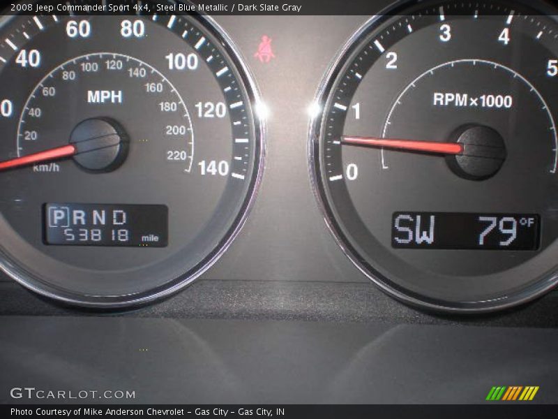 Steel Blue Metallic / Dark Slate Gray 2008 Jeep Commander Sport 4x4
