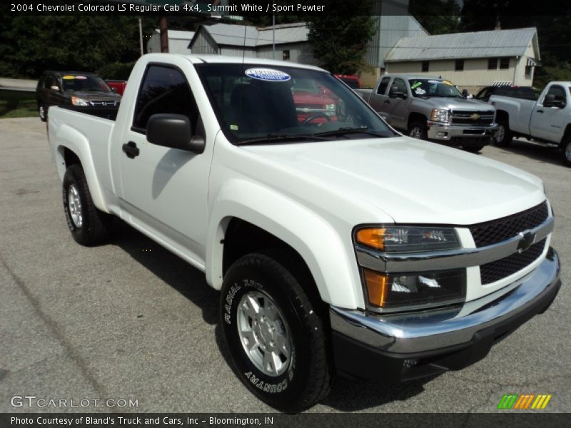 Summit White / Sport Pewter 2004 Chevrolet Colorado LS Regular Cab 4x4