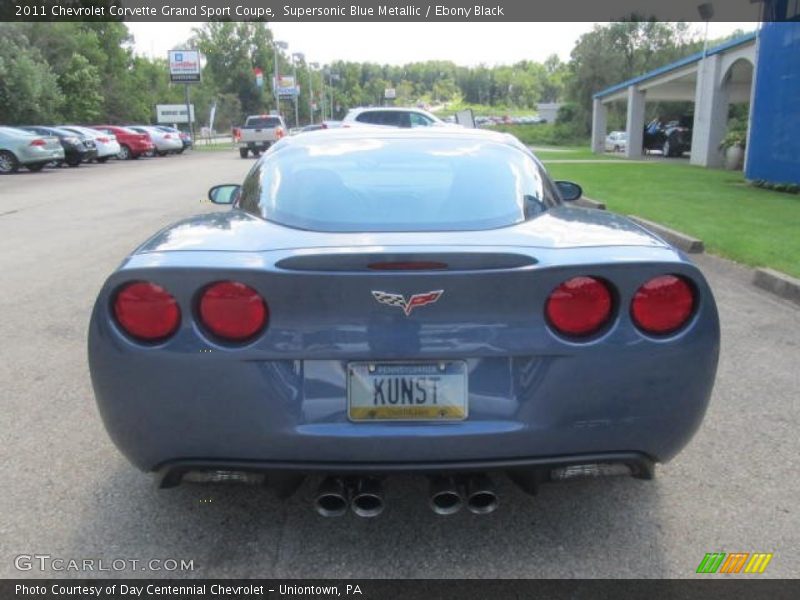Supersonic Blue Metallic / Ebony Black 2011 Chevrolet Corvette Grand Sport Coupe