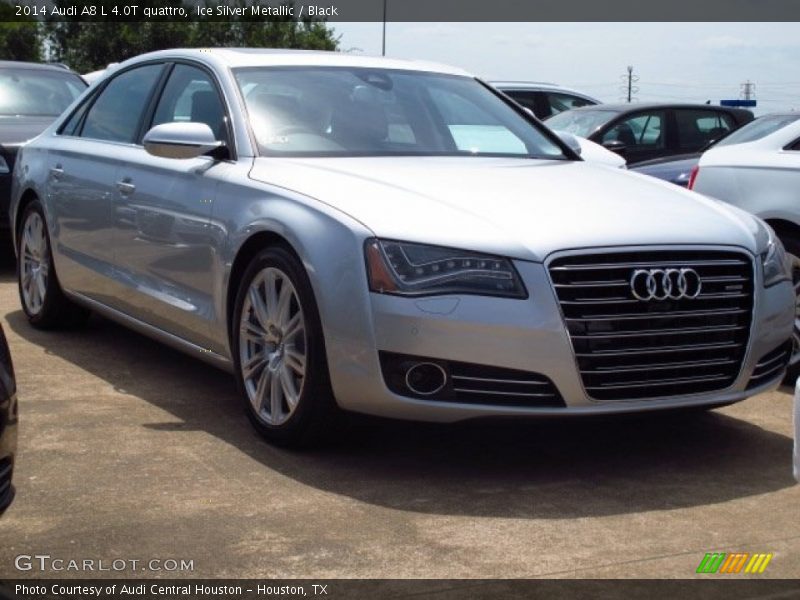 Ice Silver Metallic / Black 2014 Audi A8 L 4.0T quattro