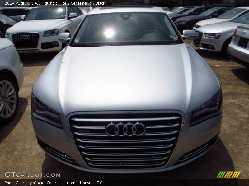 Ice Silver Metallic / Black 2014 Audi A8 L 4.0T quattro