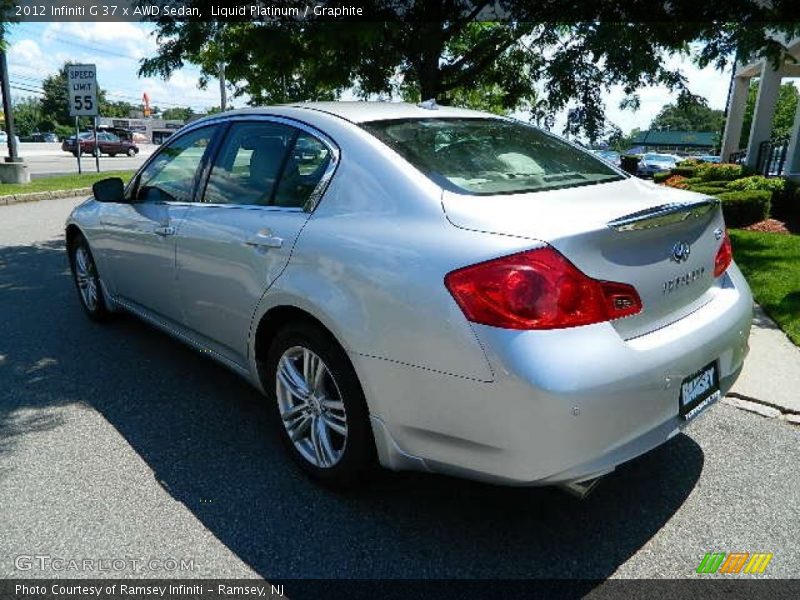 Liquid Platinum / Graphite 2012 Infiniti G 37 x AWD Sedan