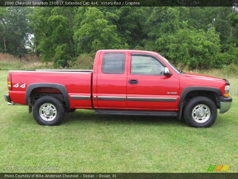 Victory Red / Graphite 2000 Chevrolet Silverado 2500 LT Extended Cab 4x4