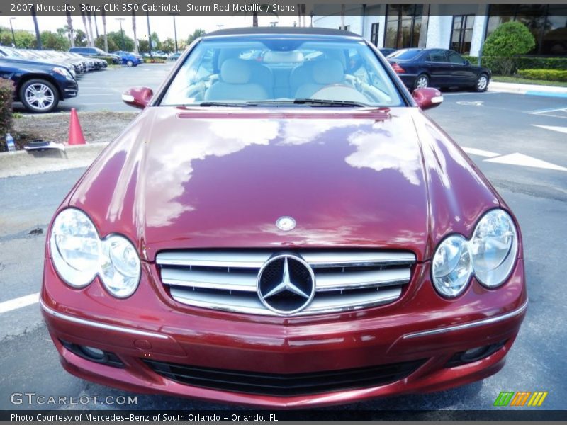 Storm Red Metallic / Stone 2007 Mercedes-Benz CLK 350 Cabriolet