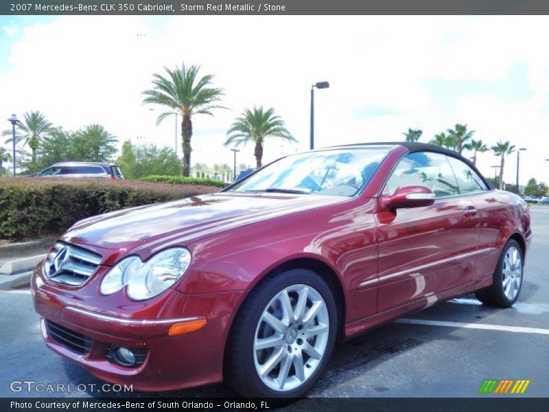 Storm Red Metallic / Stone 2007 Mercedes-Benz CLK 350 Cabriolet
