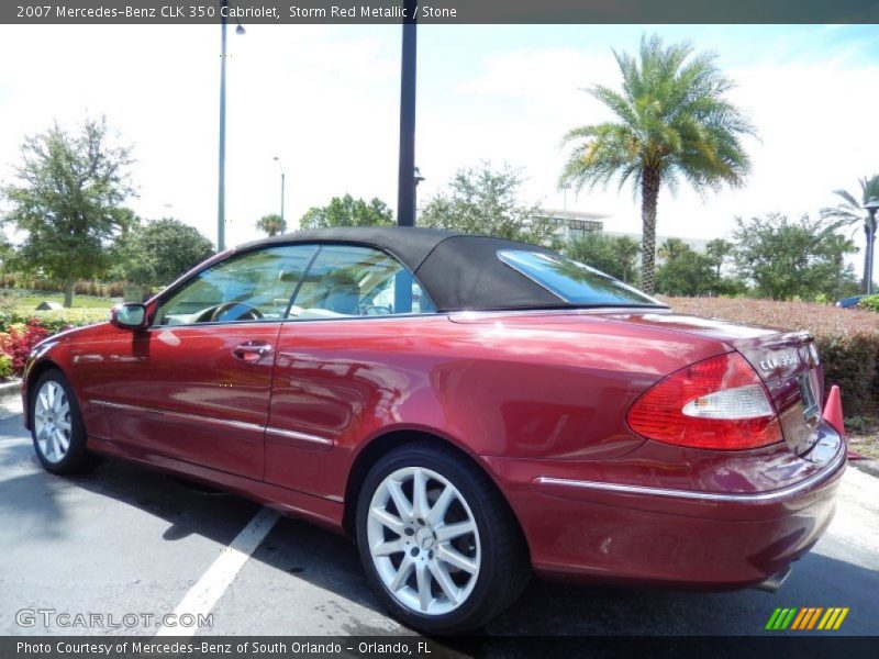 Storm Red Metallic / Stone 2007 Mercedes-Benz CLK 350 Cabriolet