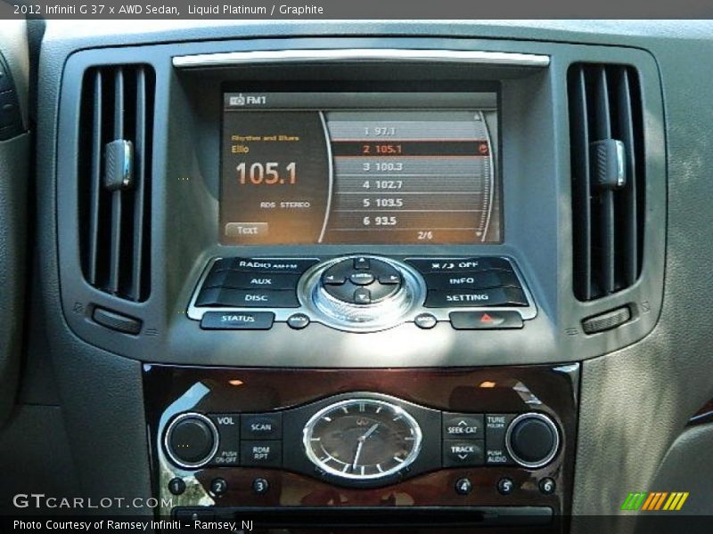 Liquid Platinum / Graphite 2012 Infiniti G 37 x AWD Sedan